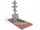 Памятник мраморный "Прямой крест на тумбе"