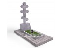 Памятник мраморный "Фигурный крест на тумбе"
